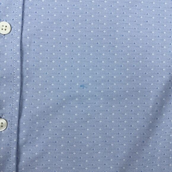 Rhone Shirt Mens M Blue Commuter Italian Fabric Slim Fit Performance Stretch - Picture 10 of 11